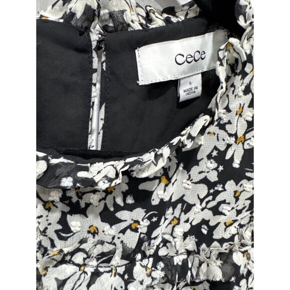 CeCe Women's Floral Flutter Sleeve Smocked Midi Dress SMALL - Picture 4 of 9